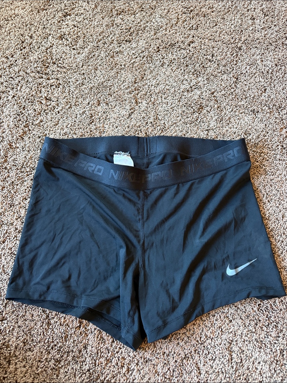 Nike Black Dri-FIT Athletic Shorts with Reflective Swoosh - Size L